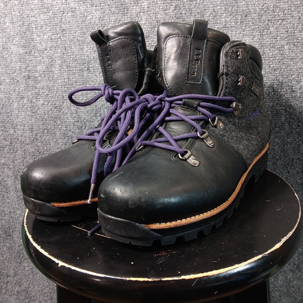 L.L. Bean Black Charcoal Hiking Boots Womens 10 M 501932 Trail Boots Waterproof